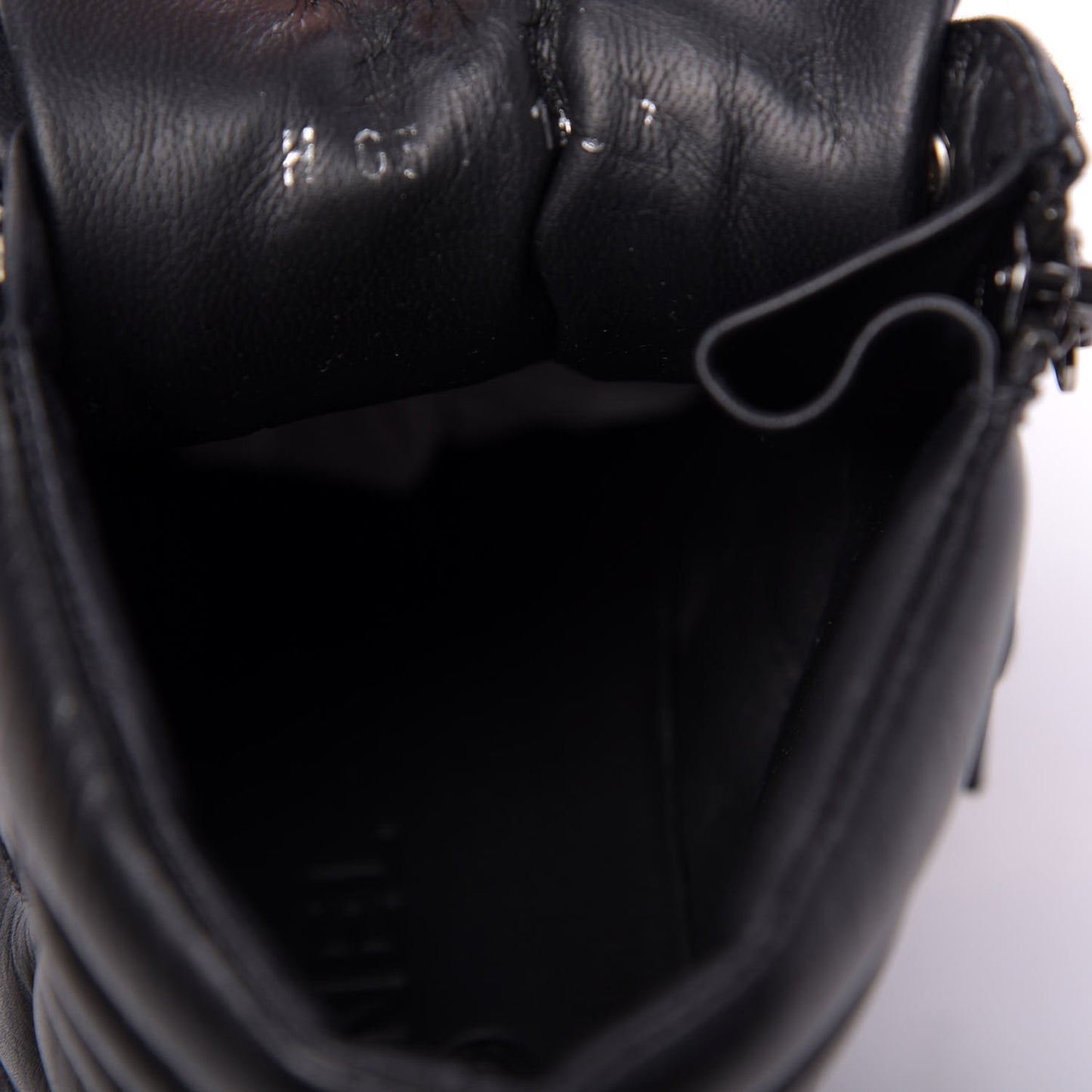 Lambskin Zipped Chain CC Sneakers 37 Black