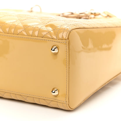 Christian Dior Patent Cannage Large Lady Dior Beige 10 of 10