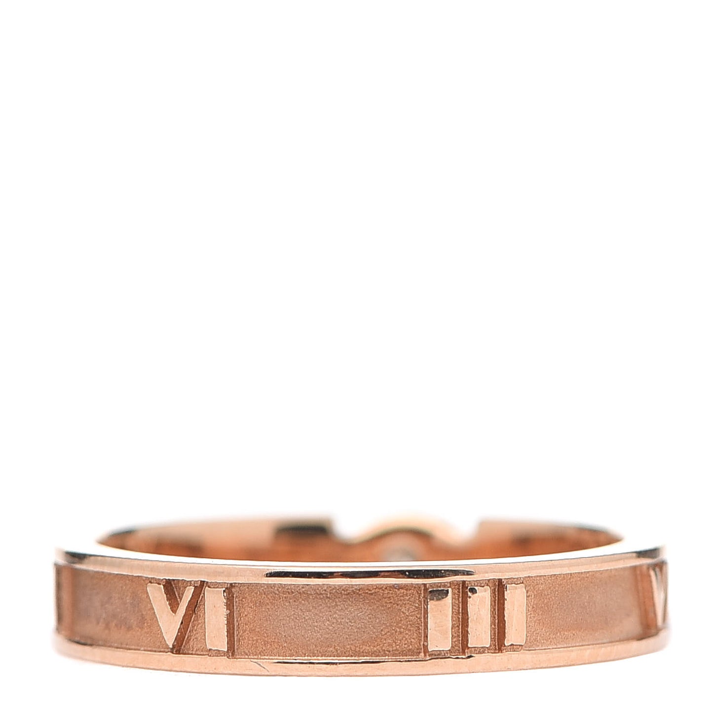 18K Rose Gold Diamond Atlas Closed Narrow Ring 48 4.5