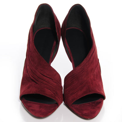 Alexander Wang Suede Goatskin Maja Peep Toe Booties 38 Raisin 2 of 7