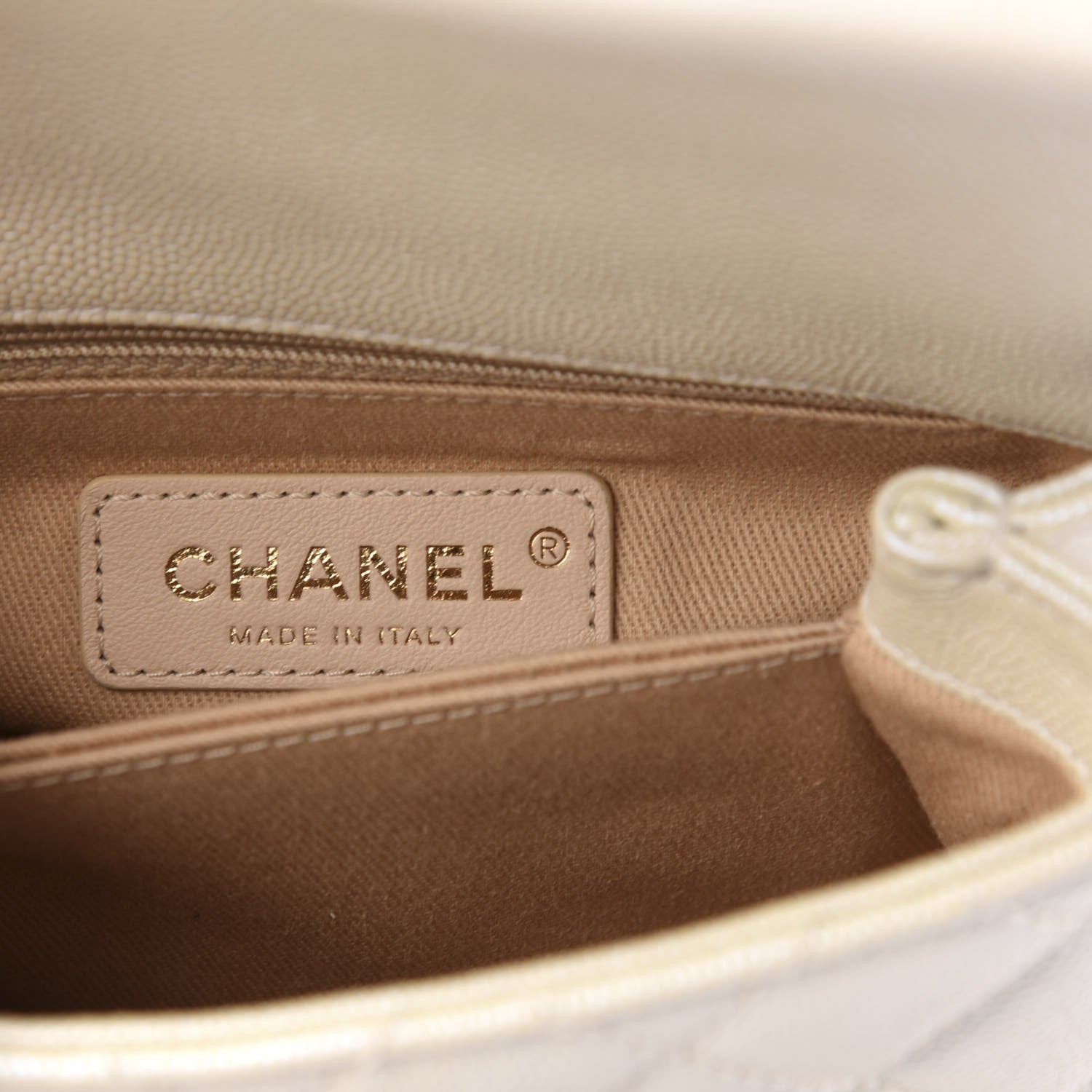 Chanel Iridescent Caviar Quilted Extra Mini Coco Handle Flap Ivory 6 of 9