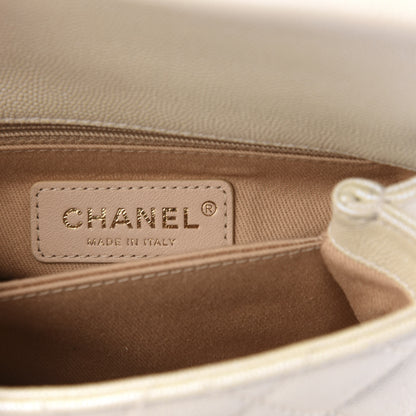 Chanel Iridescent Caviar Quilted Extra Mini Coco Handle Flap Ivory 6 of 9