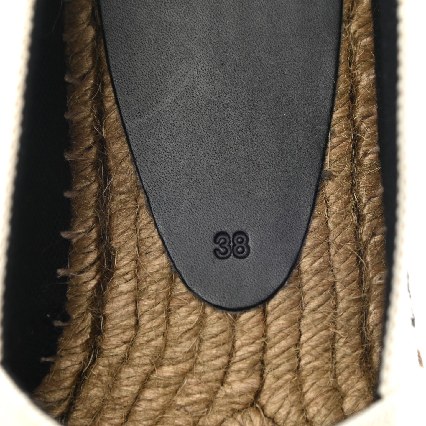 Canvas Elba Logo Embroidered Espadrilles 38 Panna