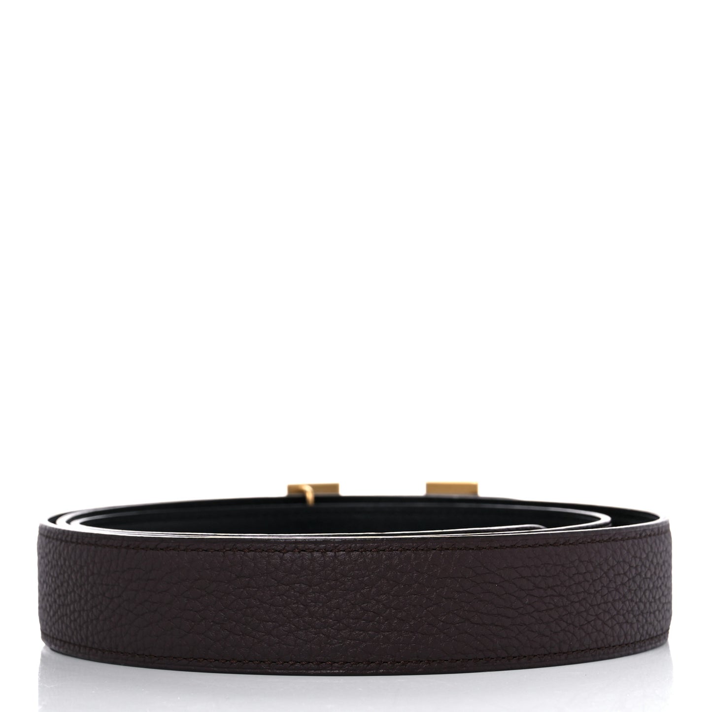Togo Box 32mm H Belt 120 Chocolate Black
