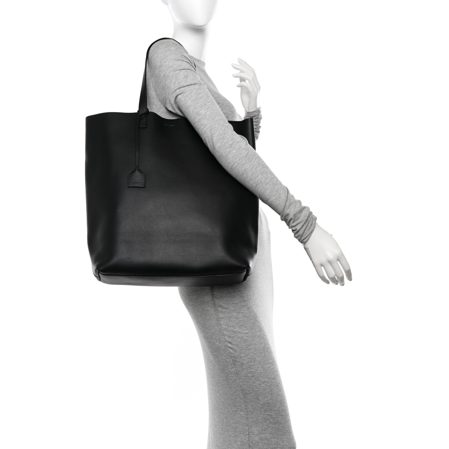 Saint Laurent Calfskin Medium Shopping Tote Black 2 of 13