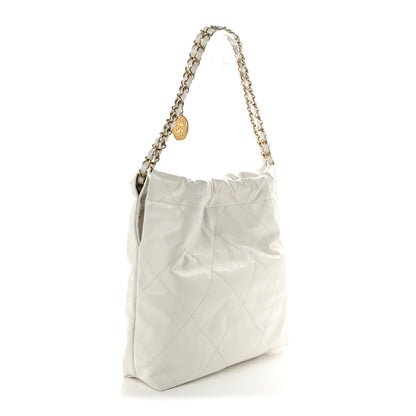 Chanel Shiny Calfskin Quilted Small Chanel 22 White 3 of 10