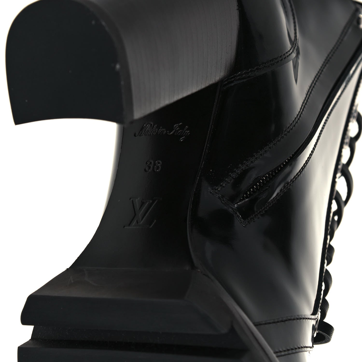 Louis Vuitton Patent Calfskin Star Trail Ankle Boots 38 Black 6 of 9