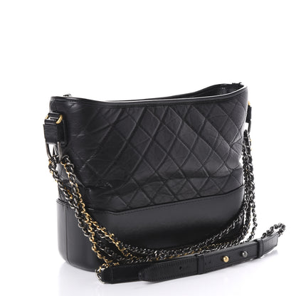 Chanel Aged Calfskin Quilted Medium Gabrielle Hobo Black 2 of 10