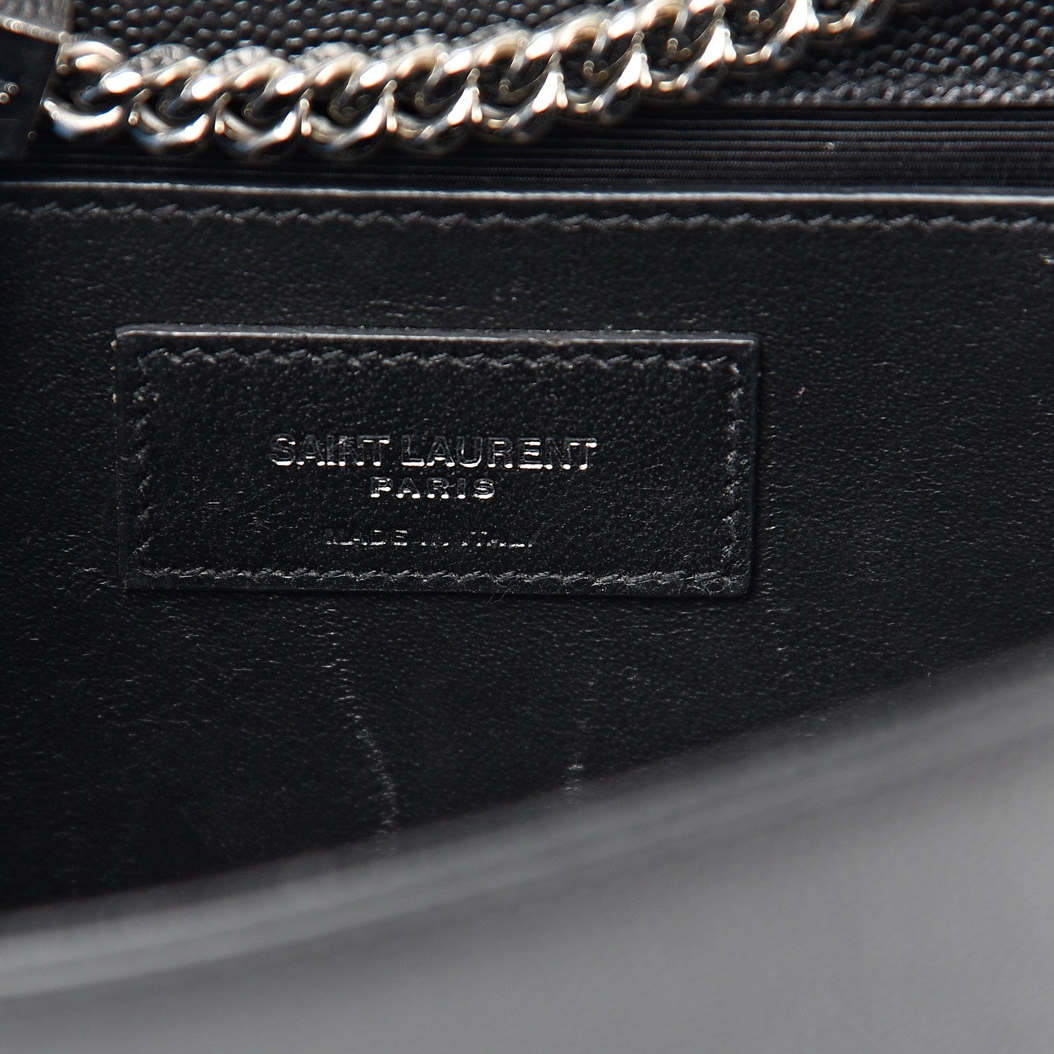 Saint Laurent Grain De Poudre Small Monogram Kate Satchel Black 6 of 14