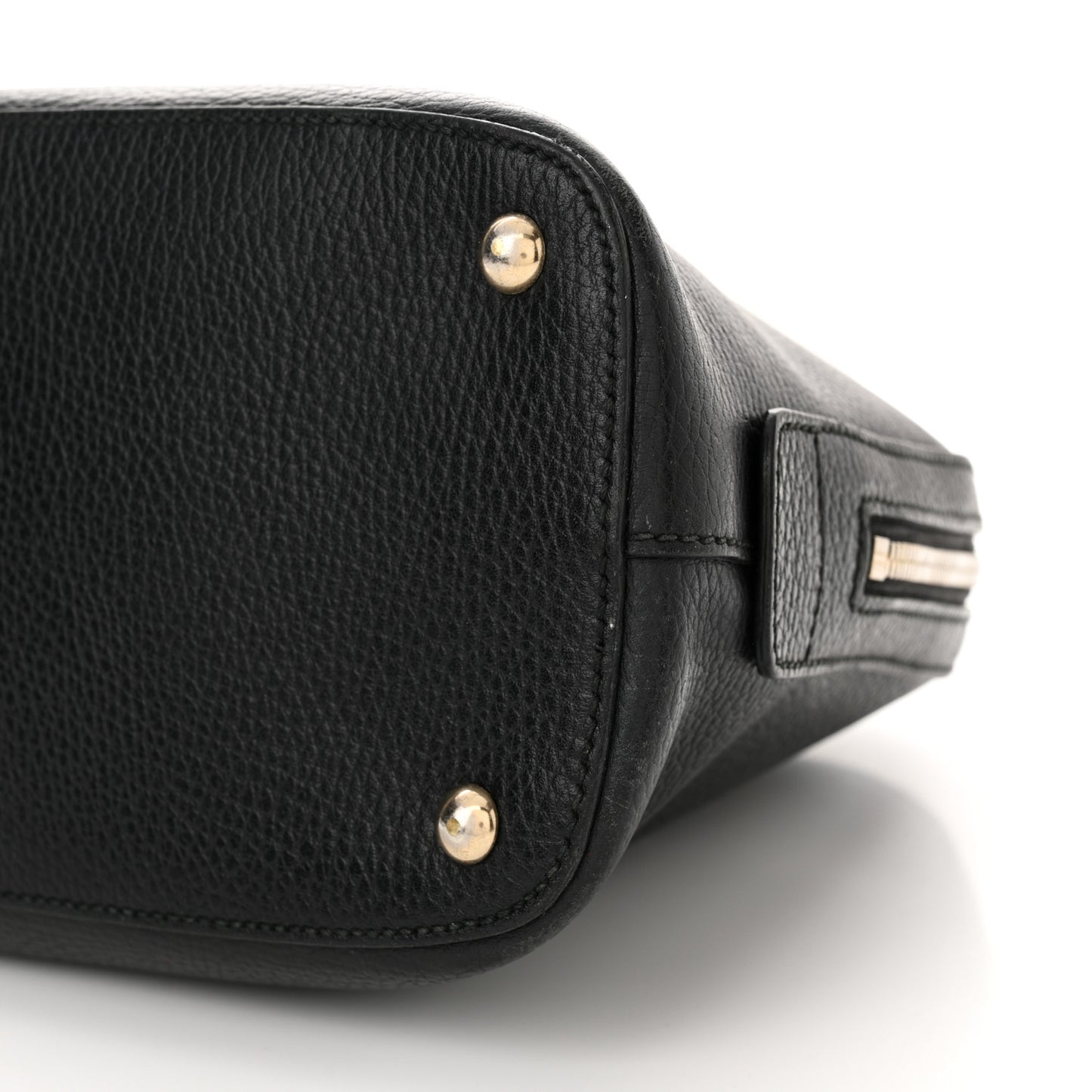 Dollar Calfskin Dome Bag Black