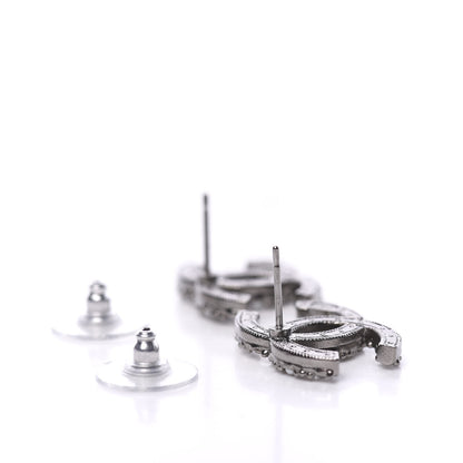 Chanel Ruthenium Crystal Pearl Caviar Earrings 3 of 5
