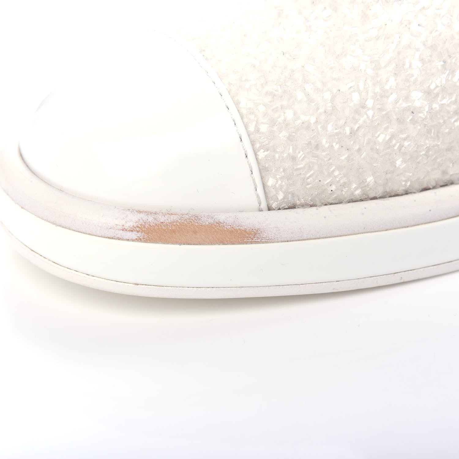 Chanel Tweed Patent Calfskin Velvet Lace Up Boots 41 White 11 of 11