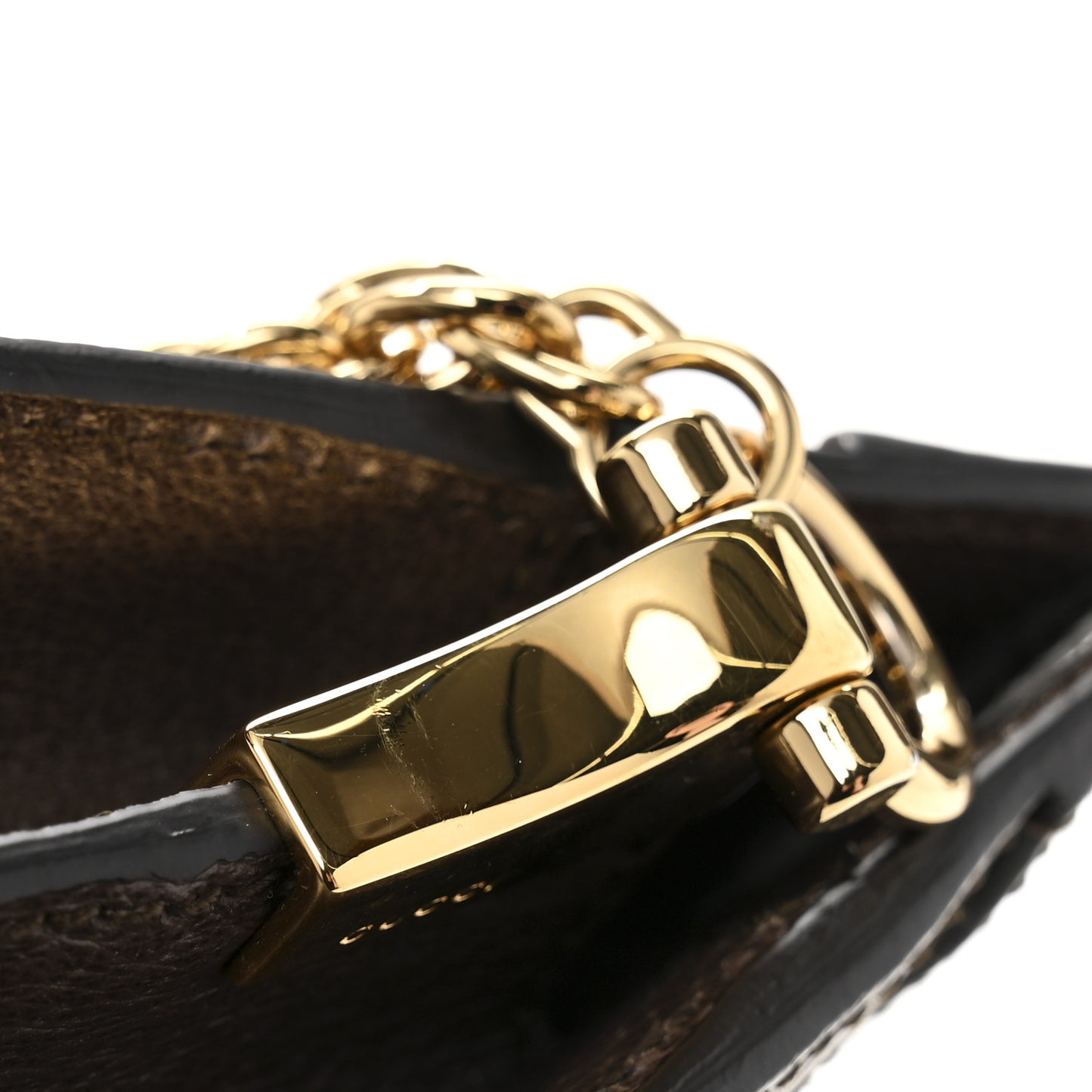 GG Supreme Monogram Web Small Ophidia Chain Shoulder Bag Brown