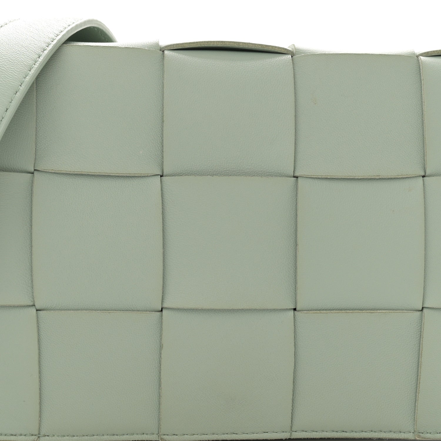 Bottega Veneta Lambskin Maxi Intrecciato Cassette Crossbody Bag New Sauge 9 of 12