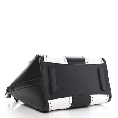 Givenchy Calfskin Brogue Medium Antigona Black White 4 of 9