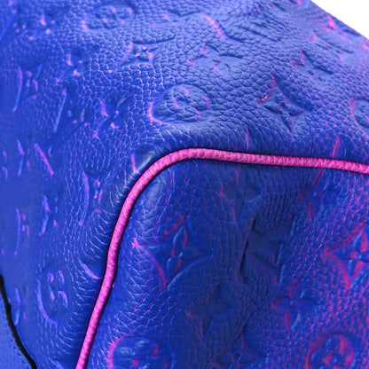 Louis Vuitton Taurillon Illusion Keepall Bandouliere 50 Bleu Rose 10 of 11