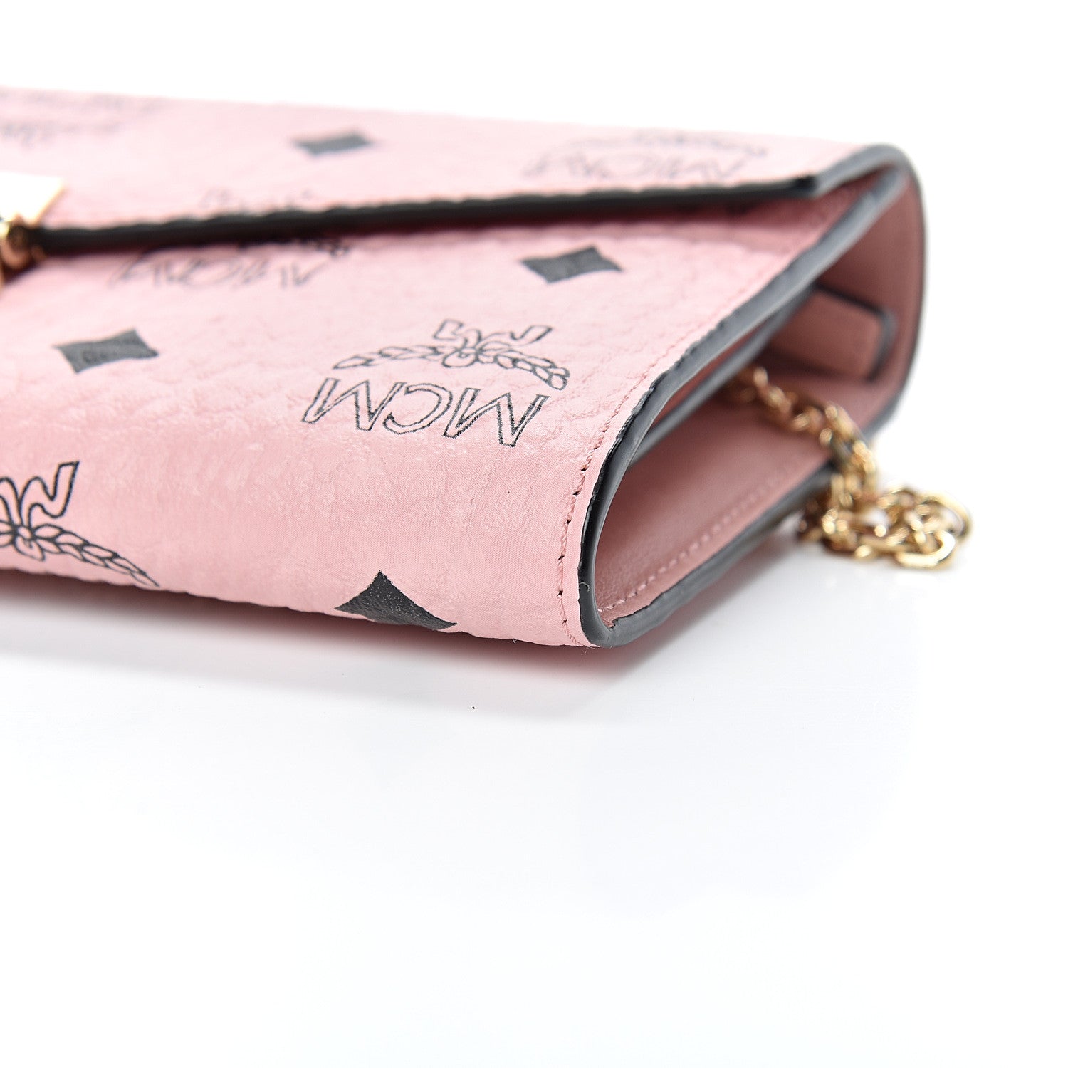MCM Visetos Large Patricia Wallet On Chain Soft Pink 9 of 10