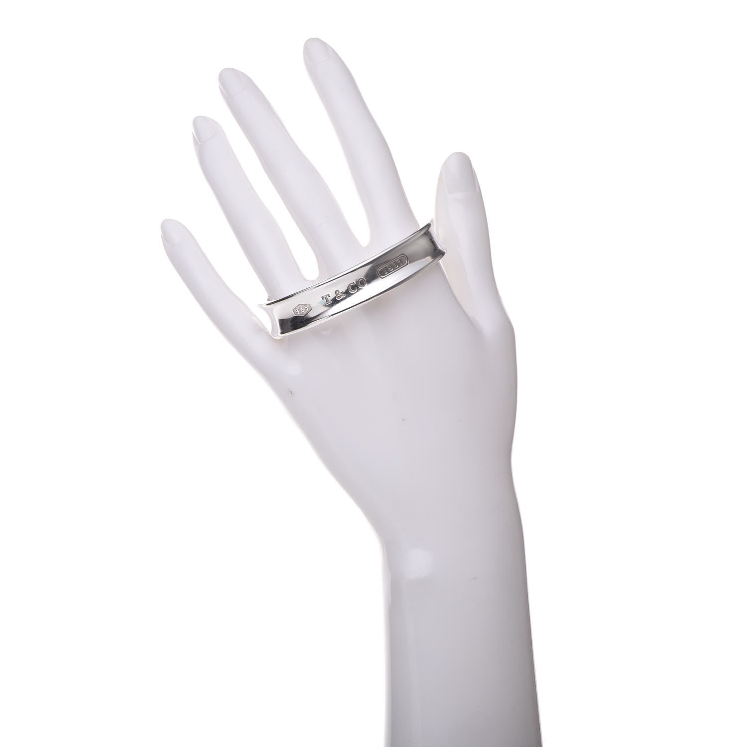 Tiffany Sterling Silver 1837 Cuff Bracelet 2 of 10