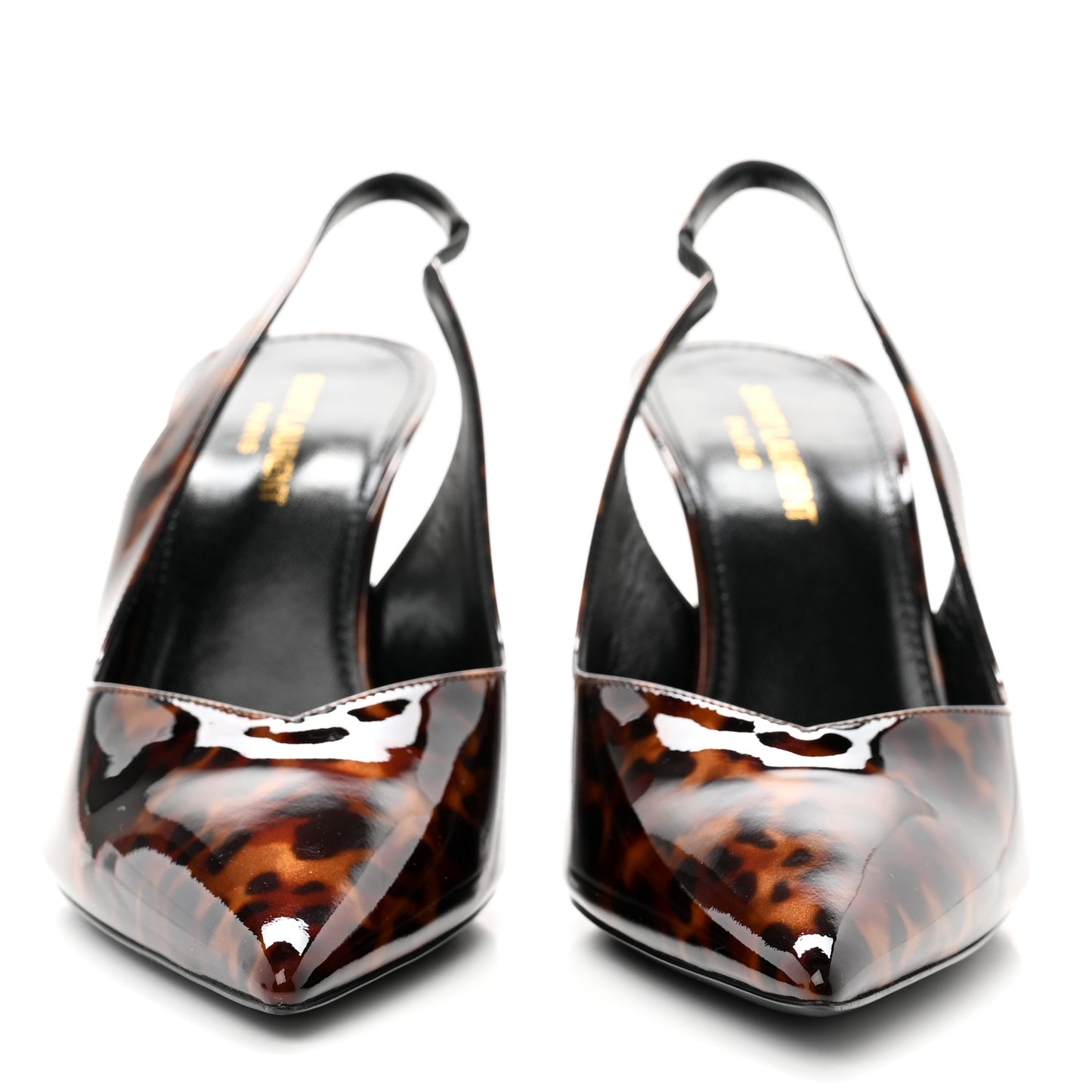 Patent Kiki Tortoise Slingback 85 Pumps 38 Black