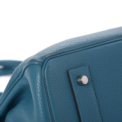 Hermes Taurillon Clemence JPG Shoulder Birkin II 42 Cobalt 31 of 32