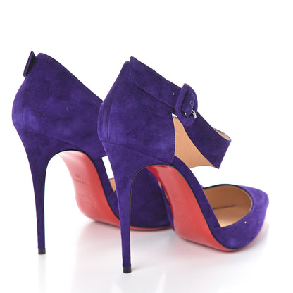 Christian Louboutin Veau Velours Sharpeta 120 Asymmetric Pumps 40 Etincelle 4 of 8