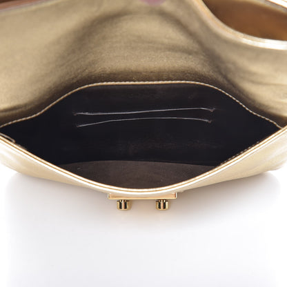 Louis Vuitton Metallic Lambskin SC Slim Clutch Gold 5 of 10