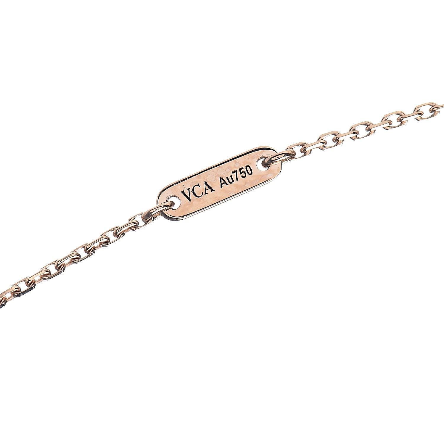 Van Cleef & Arpels 18K Rose Gold Carnelian Sweet Alhambra Pendant Necklace 5 of 7