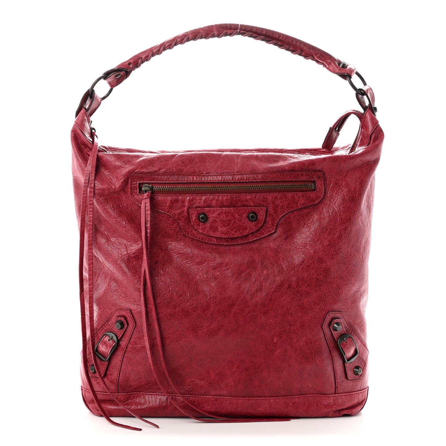 Agneau Classic Hardware Day Hobo Pourpre