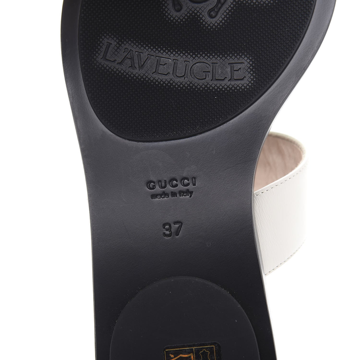Gucci Calfskin GG Marmont Thong Sandals 37 Mystic White 7 of 7