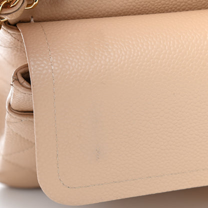 Chanel Caviar Quilted Medium Double Flap Beige Clair 10 of 11