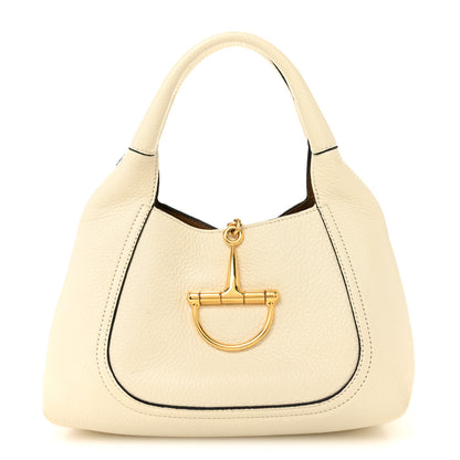 Gucci Grained Calfskin Softbit Medium Shoulder Bag White 1 of 12