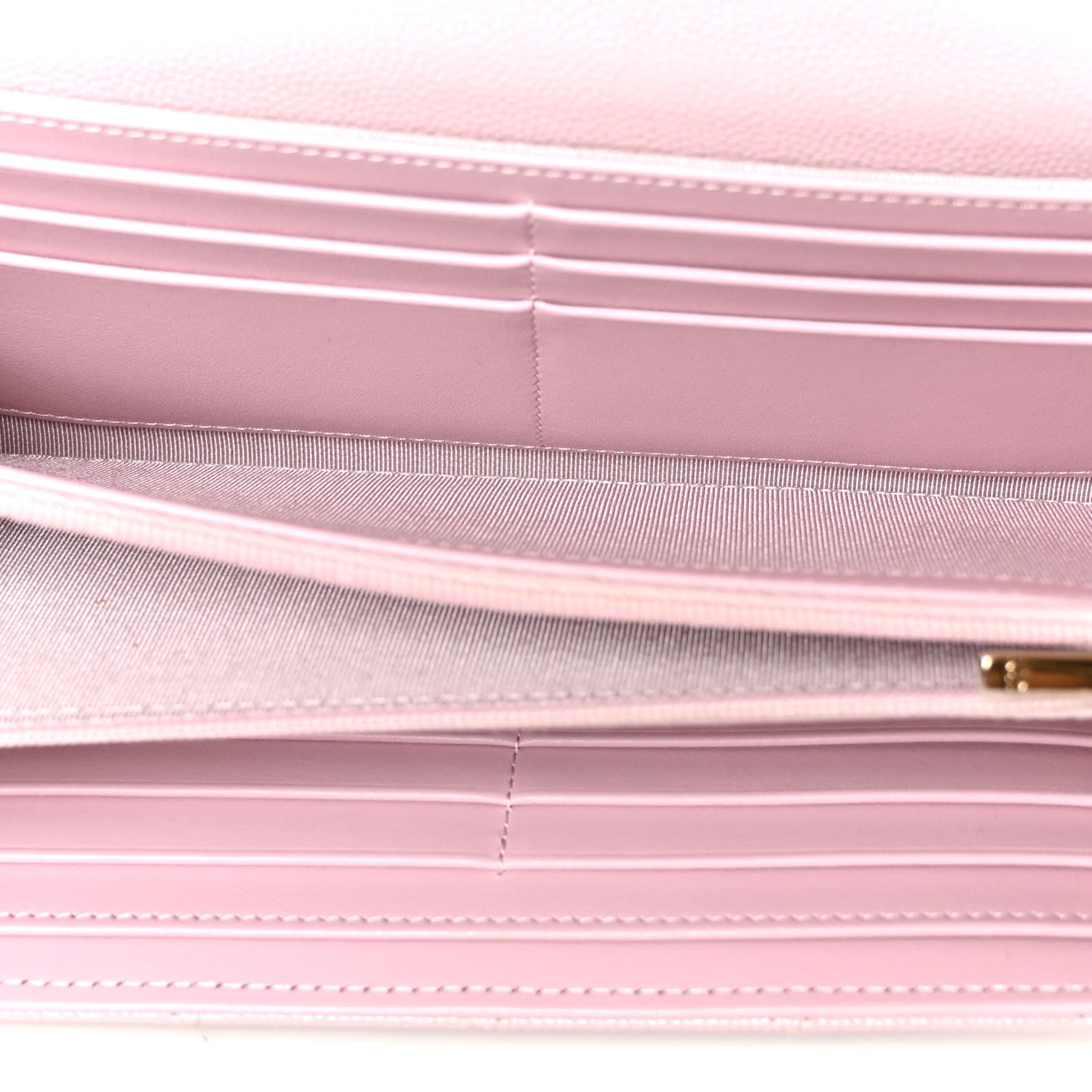 Chanel Caviar Quilted Large Gusset Flap Wallet Light Pink 5 of 10