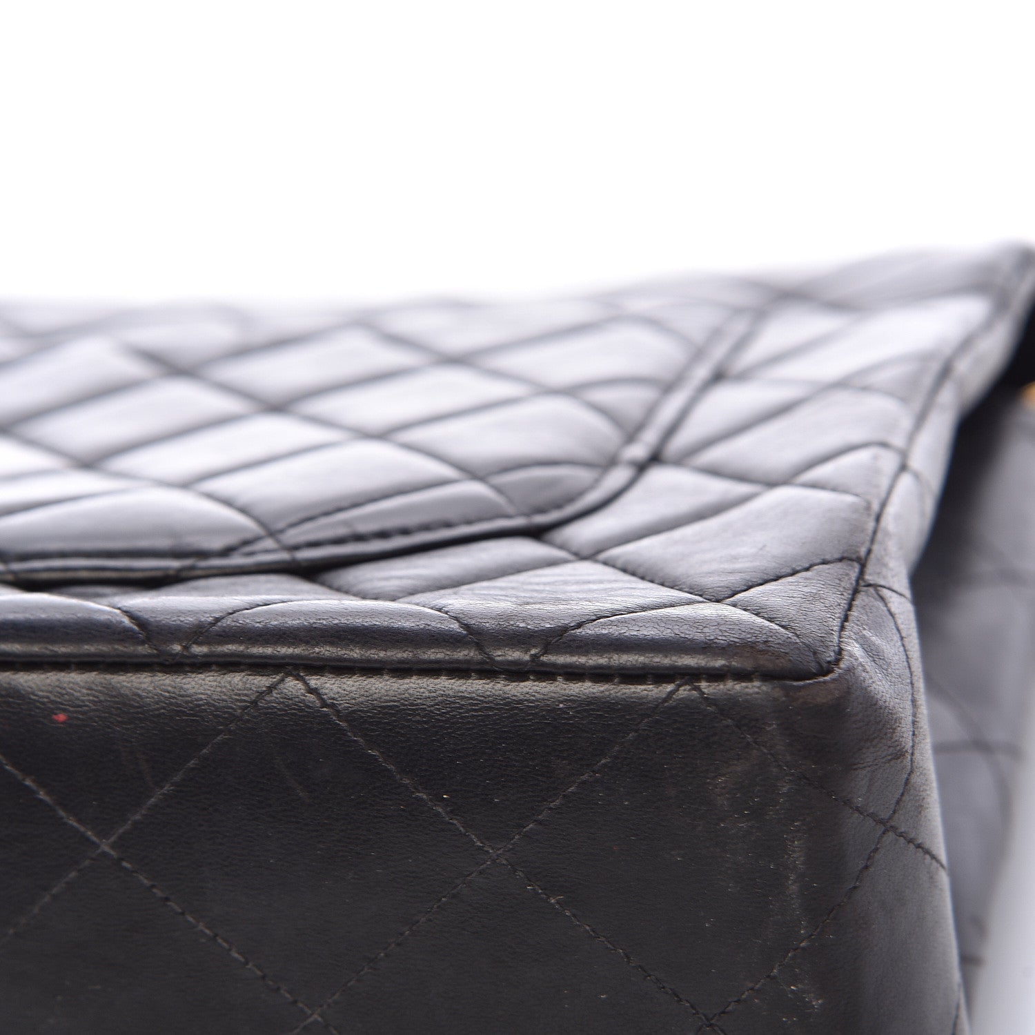 Chanel Lambskin Quilted Jumbo Single Flap Black 12 of 16