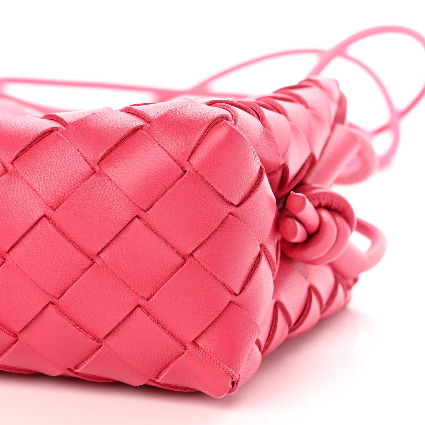 Nappa Intrecciato Mini Loop Camera Bag Cranberry