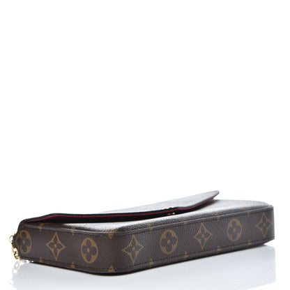 Louis Vuitton Monogram Pochette Felicie Chain Wallet Fuchsia 4 of 8