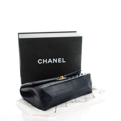 Chanel Aged Calfskin Chevron Quilted 2.55 Reissue 226 Flap Navy 4 of 7
