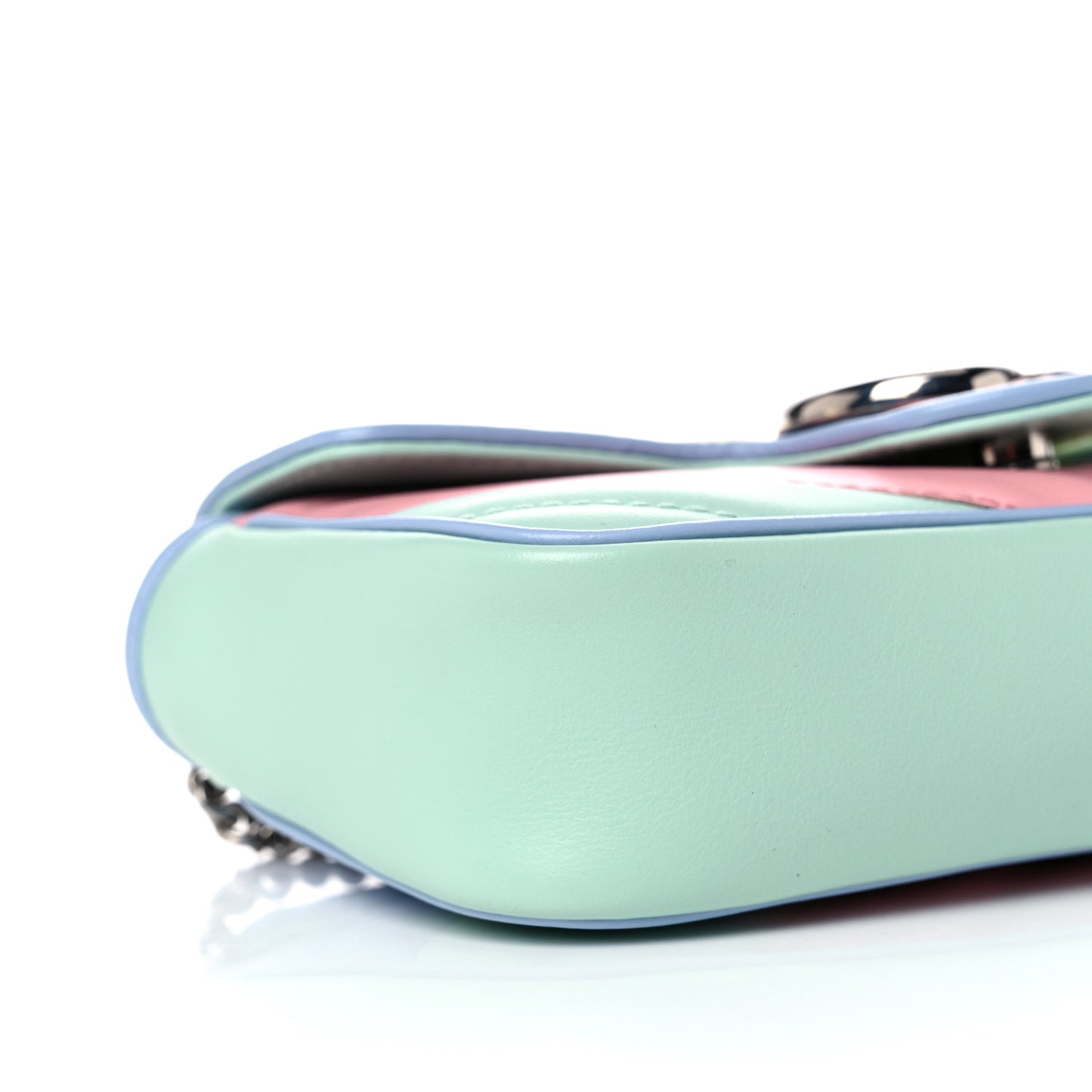 Calfskin Matelasse Diagonal Super Mini GG Marmont Shoulder Bag Multicolor Pastel