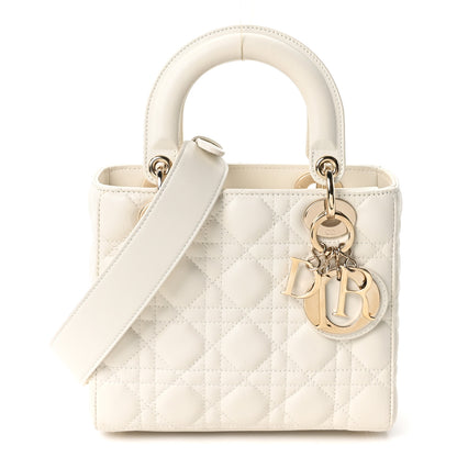 Christian Dior Lambskin Cannage Small My ABCDior Lady Dior White 1 of 10
