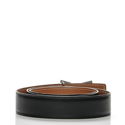 Hermes Box Togo 32mm Smile H Belt 90 Black Gold 3 of 7