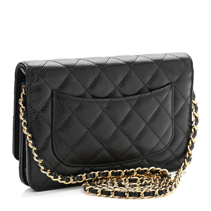 Chanel Caviar Quilted Wallet On Chain WOC Black 4 of 13