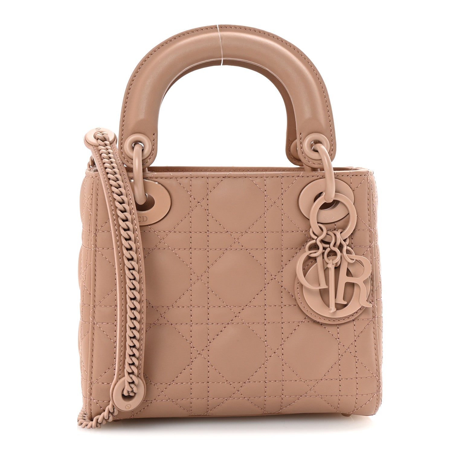 Christian Dior Ultra Matte Calfskin Cannage Mini Lady Dior Fard 1 of 9