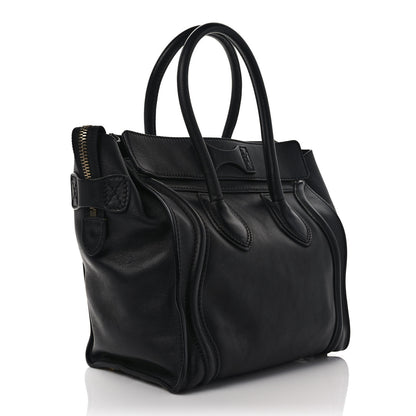 Celine Smooth Calfskin Micro Luggage Black 2 of 8
