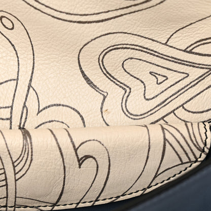 Prada X JAMES JEAN Glace Calfskin Rabbit Print Cahier Bag Opaline 10 of 18