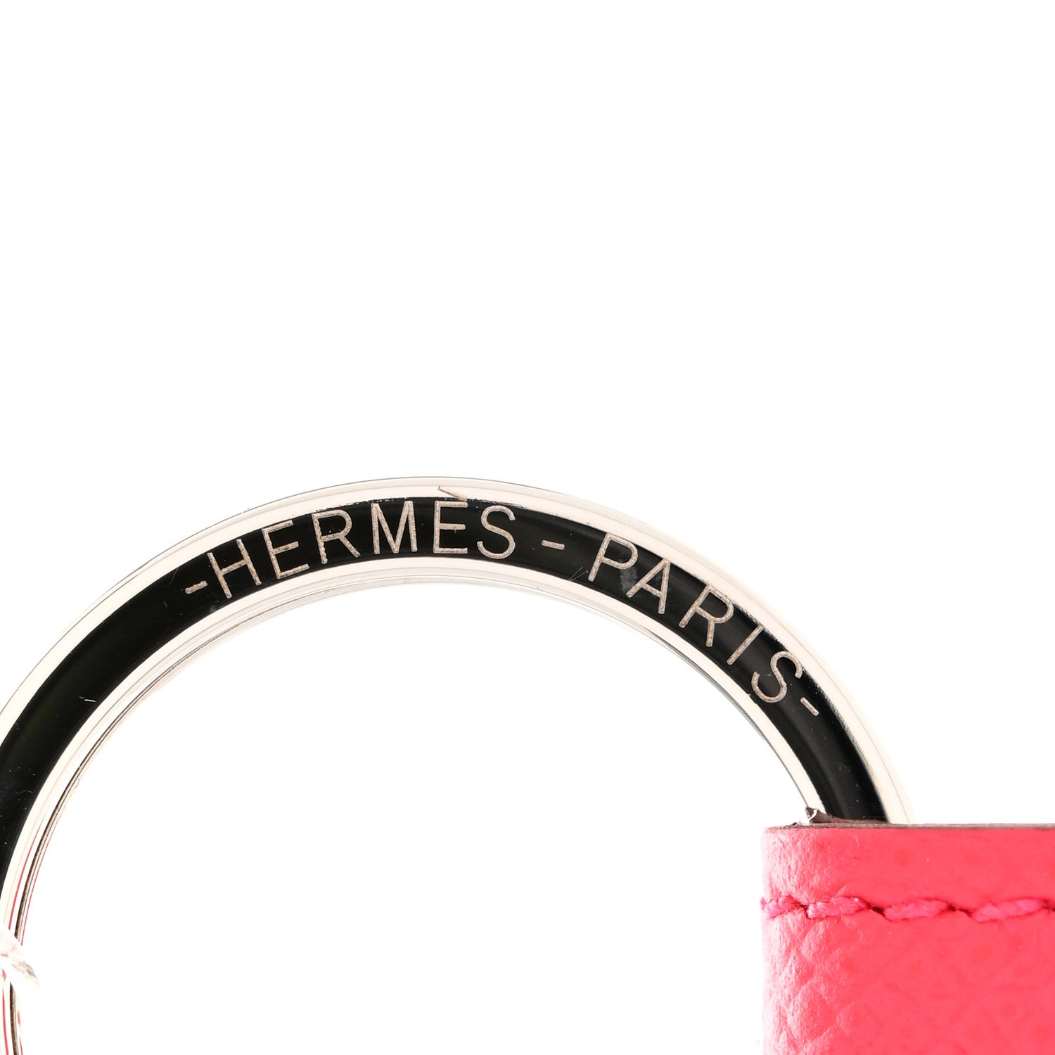 Hermes Epsom Collier de Chien Anneau Key Holder Rose Pourpre 5 of 6