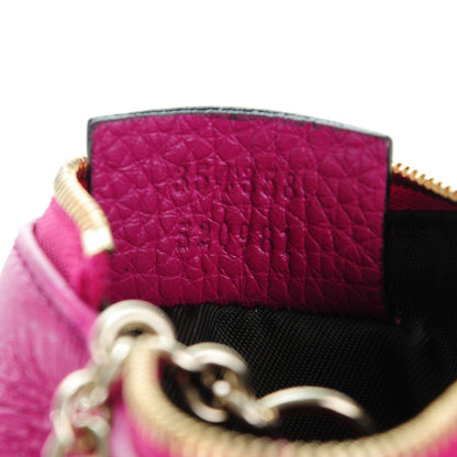Gucci Pebbled Calfskin Soho Key Case Bright Bougainvillea 7 of 7