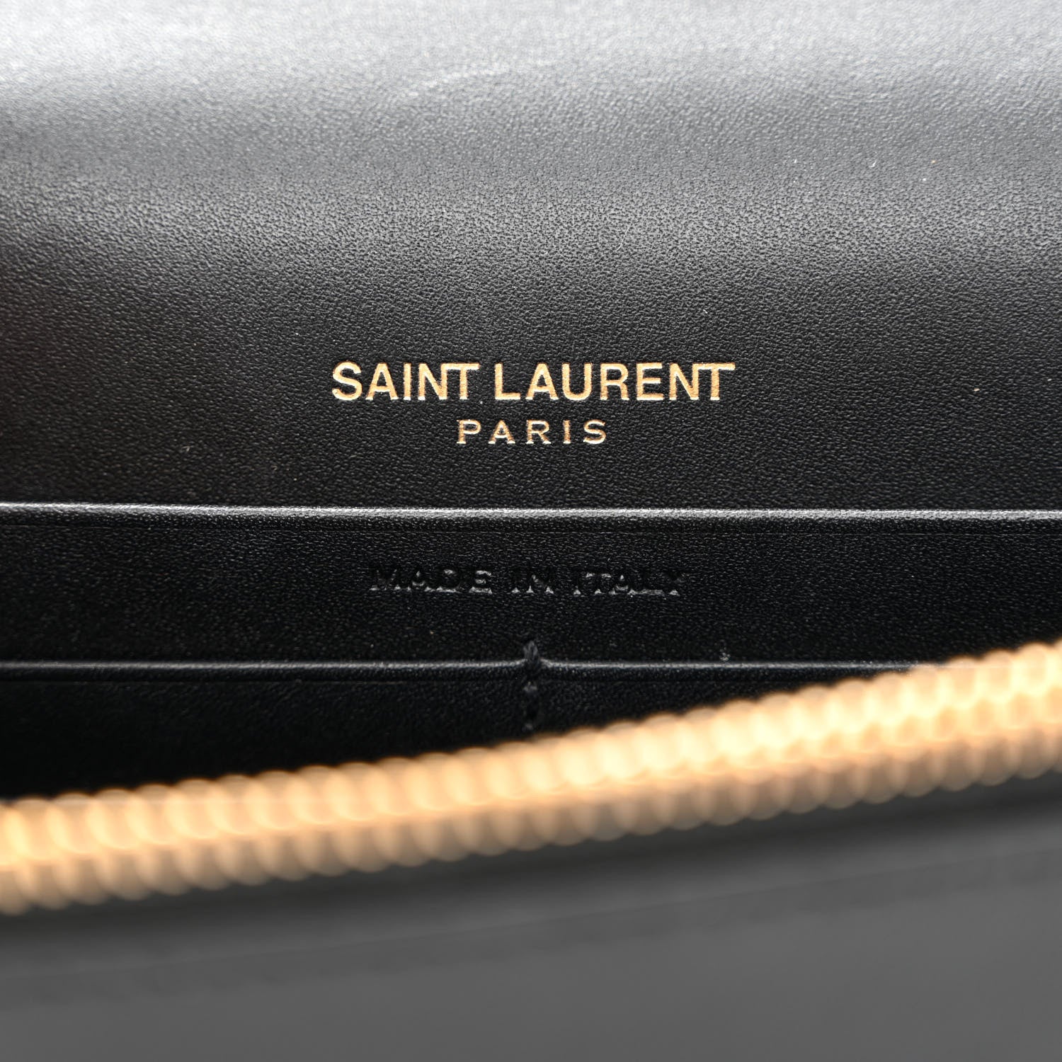 Saint Laurent Smooth Calfskin Classic Monogram Kate Tassel Chain Wallet Black 6 of 13