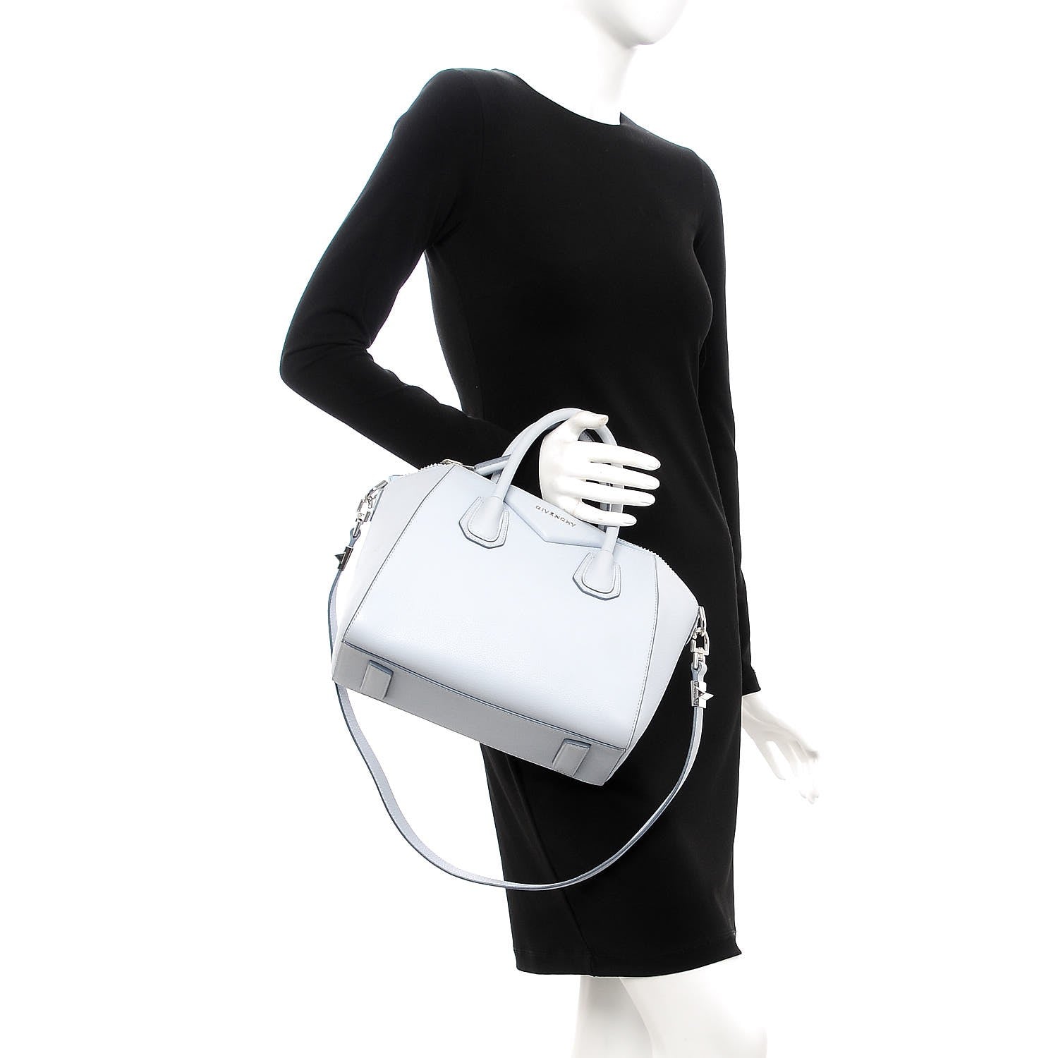 Givenchy Sugar Goatskin Small Antigona Pale Blue 3 of 11