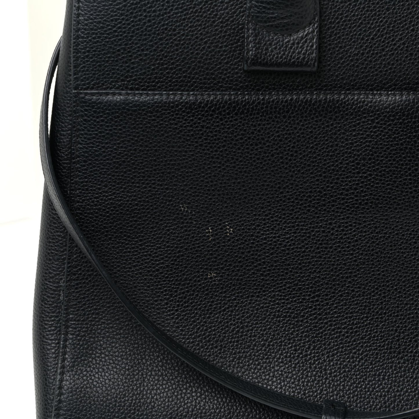 Grained Calfskin Medium Neo Executive Shopper Tote Black