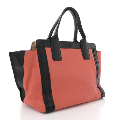 Chloe Sheepskin Small Alison East West Tote Pink Black 3 of 17