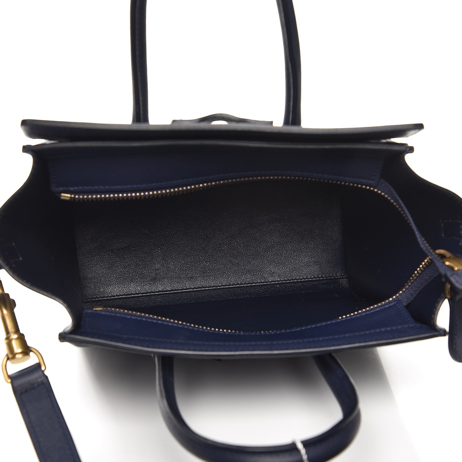 Celine Smooth Calfskin Nano Luggage Navy Blue 5 of 8